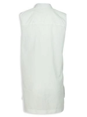 商品[二手商品] Helmut Lang|Helmut Lang Sleeveless Collared Blouse In White Cotton,价格¥1516,第3张图片详细描述