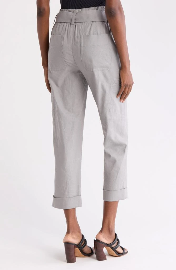 商品Vince|Belted Linen Blend Pants,价格¥365,第2张图片详细描述