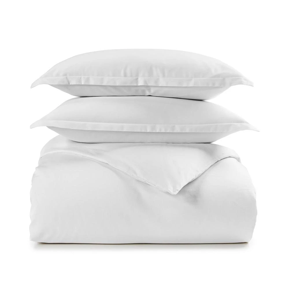 Solid Reversible Cotton Tencel 3-Pc. Duvet Cover Set, Full/Queen, Created for Macy's 商品