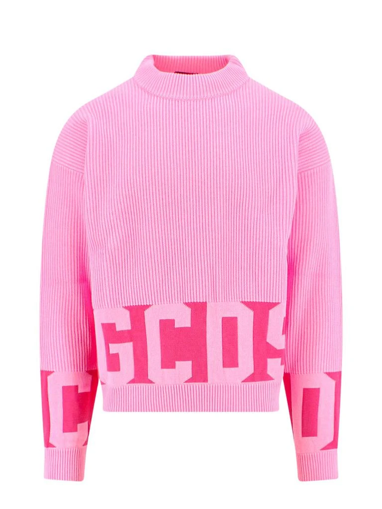 商品GCDS|GCDS Logo Intarsia Low Band Sweater,价格¥1638,第1张图片