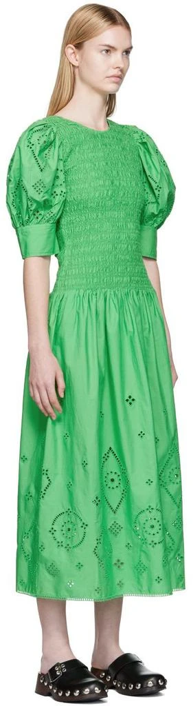 商品Ganni|绿色 Broderie Anglaise 连衣裙,价格¥1081,第2张图片详细描述