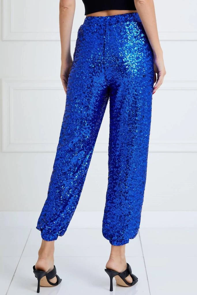 商品Glam|Sequin Jogger Pants In Royal Blue,价格¥329,第4张图片详细描述