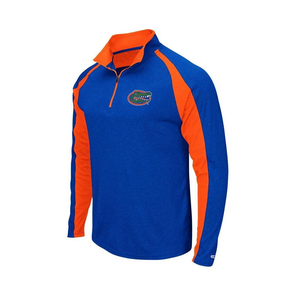 商品Colosseum|Men's Heathered Royal Florida Gators The J. Peterman Quarter-Zip Pullover Jacket,价格¥244,第3张图片详细描述