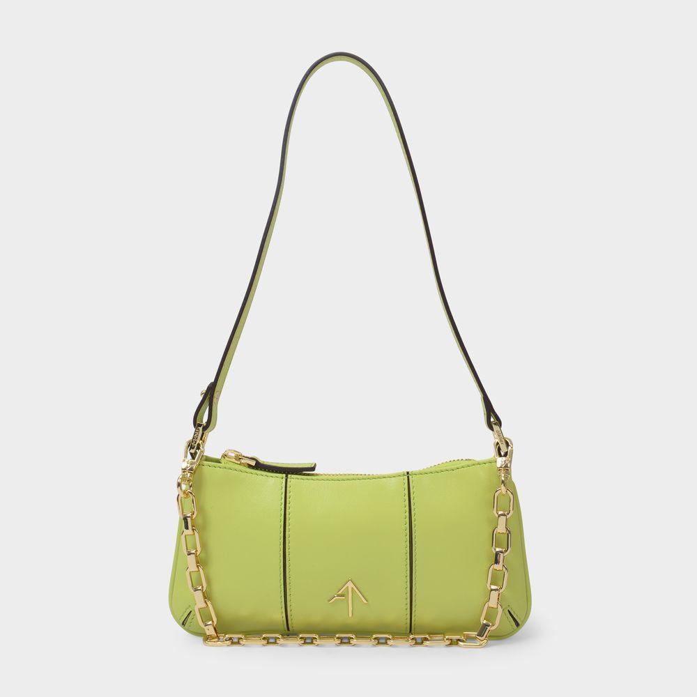 Mini Pita Bag in Green Leather商品第1张图片规格展示