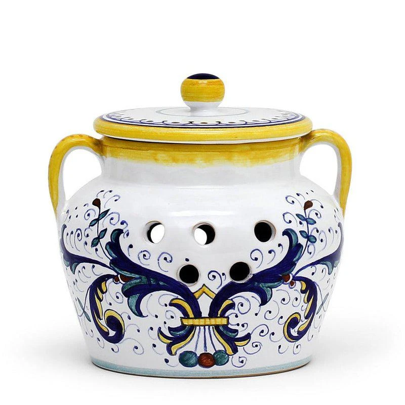 商品Artistica - Deruta of Italy|Ricco Deruta: New Garlic/Onion Jar Keeper with Handles,价格¥1125,第1张图片