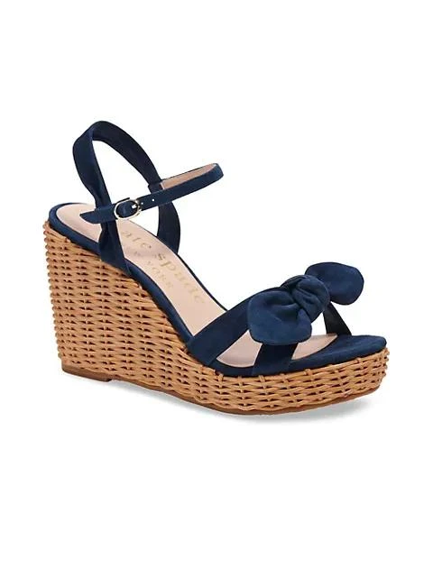 商品Kate Spade|Patio Suede Wedge Sandals,价格¥746,第2张图片详细描述