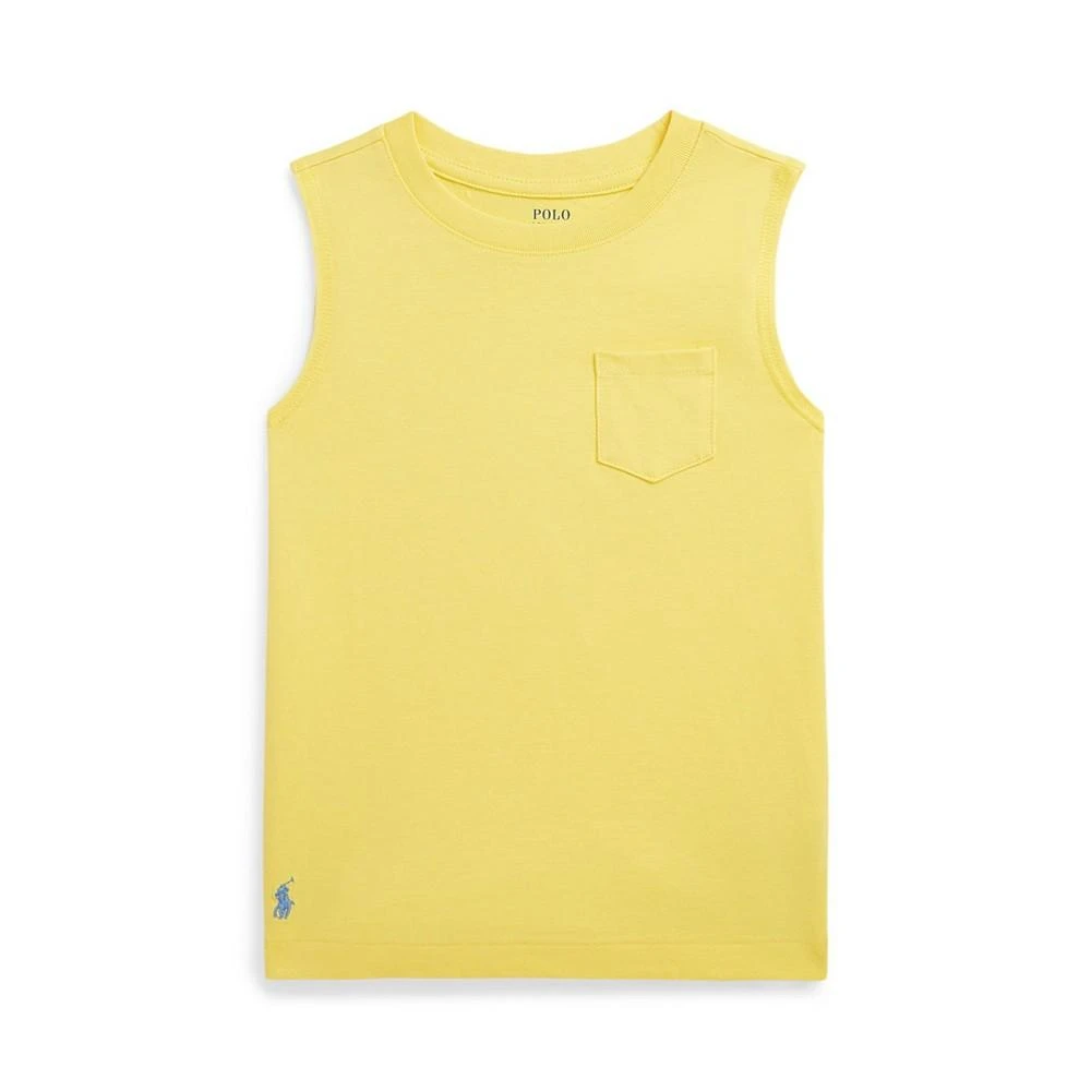 商品Ralph Lauren|Toddler and Little Boys Cotton Jersey Pocket Tank T-shirt,价格¥76,第1张图片