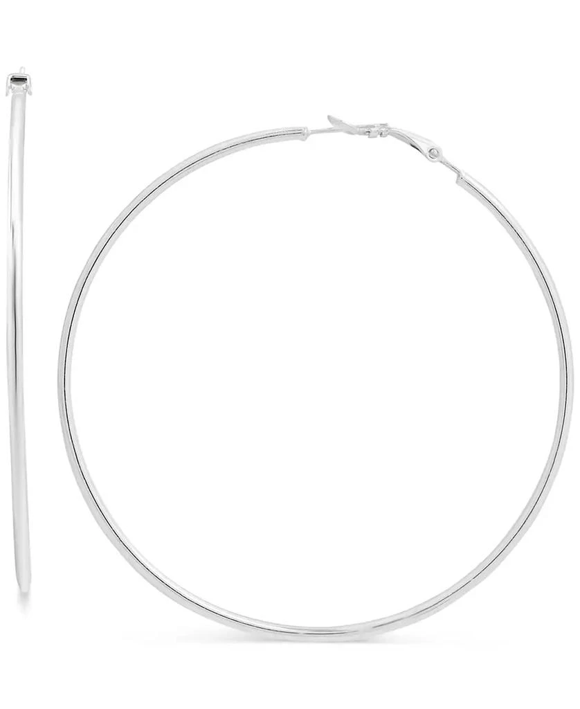 商品Giani Bernini|Polished Wire Large Hoop Earrings in 18k Gold-Plated Sterling Silver, 70mm, Created for Macy's,价格¥1118,第1张图片