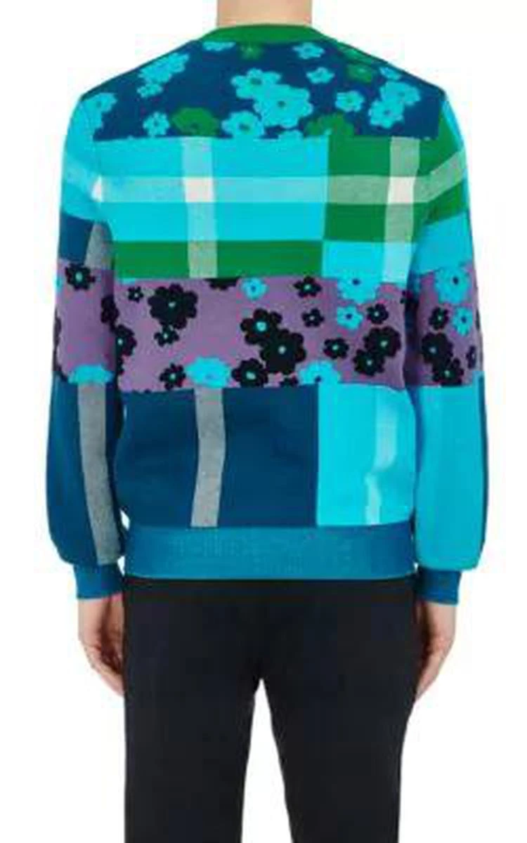 商品Paul Smith|Flower & Plaid Intarsia-Knit Cotton 毛衣,价格¥2077,第3张图片详细描述