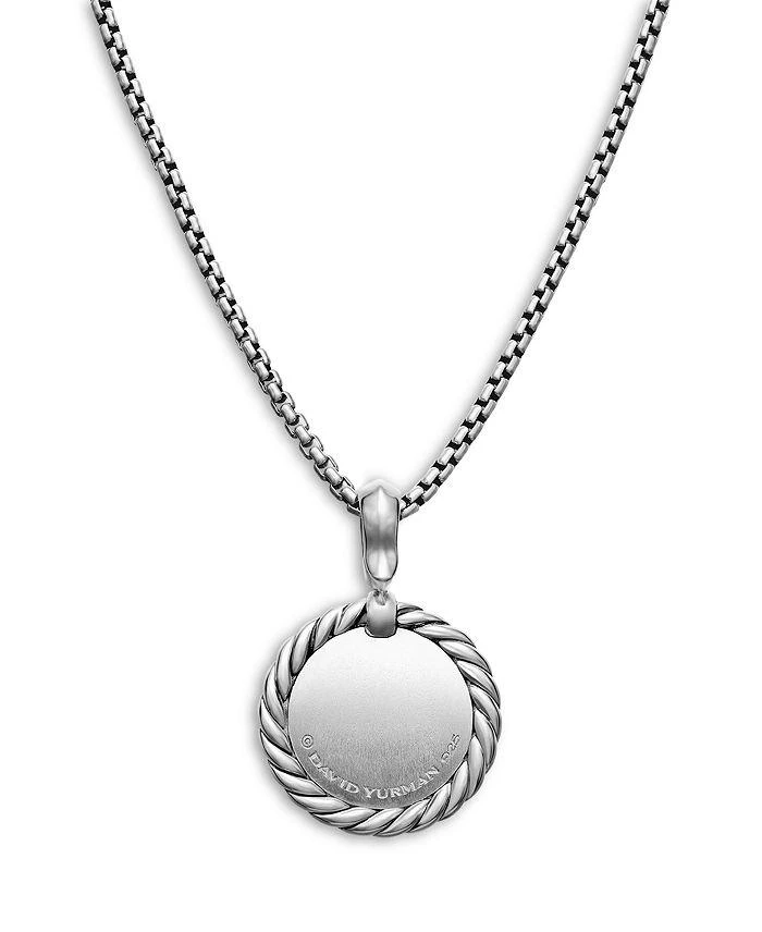 Sterling Silver Cable Collectibles Initial Charm Necklace with Diamonds, 18" 商品