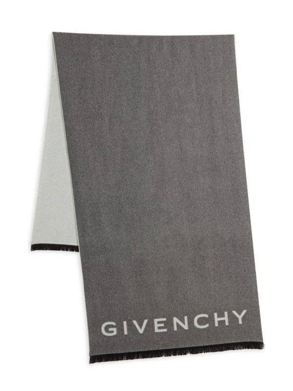 商品Givenchy|Logo Cashmere Blend Fringe Scarf,价格¥6427,第2张图片详细描述