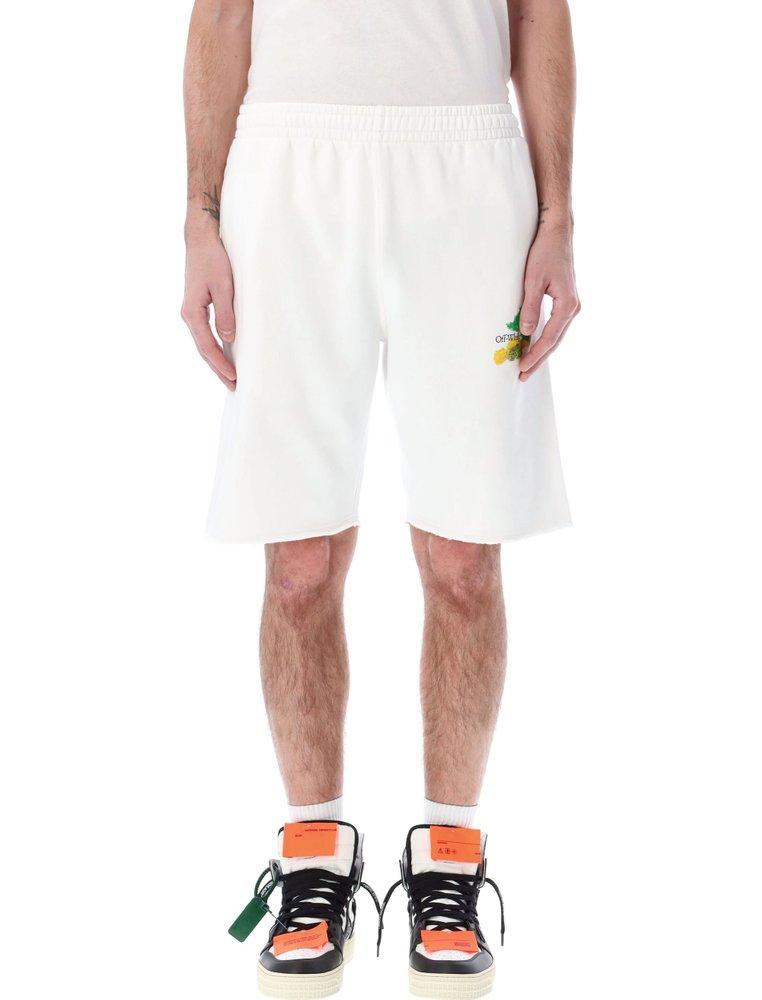 商品Off-White|Off-White Logo Printed Track Shorts,价格¥2851-¥2944,第1张图片