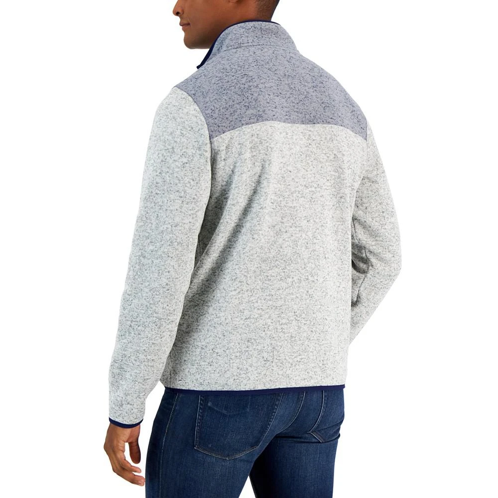 商品Club Room|Men's Colorblocked Quarter-Zip Sweater, Created for Macy's,价格¥132,第2张图片详细描述