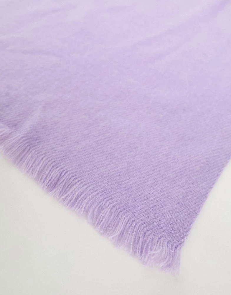 商品ASOS|ASOS DESIGN raw edge scarf in lilac,价格¥74,第3张图片详细描述