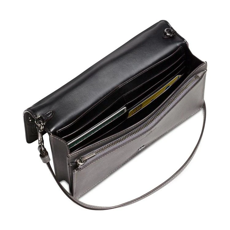 商品Coach|Foldover Crossbody Clutch With Metal Tea Rose Tooling,价格¥1222,第2张图片详细描述
