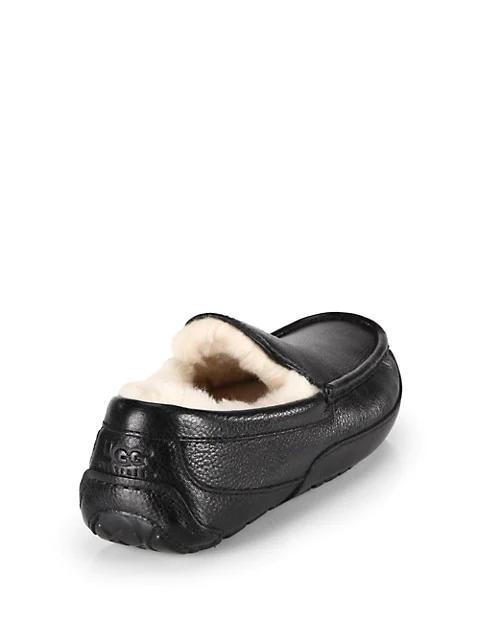 商品UGG|Men's Ascot UGGpure-Lined Leather Slippers,价格¥884,第4张图片详细描述