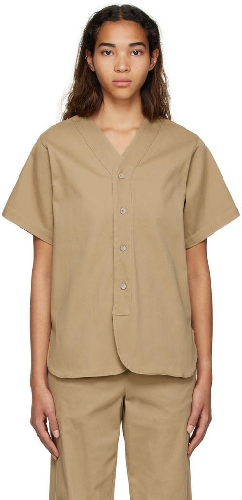 商品Essentials|Tan Cotton Shirt,价格¥379,第1张图片