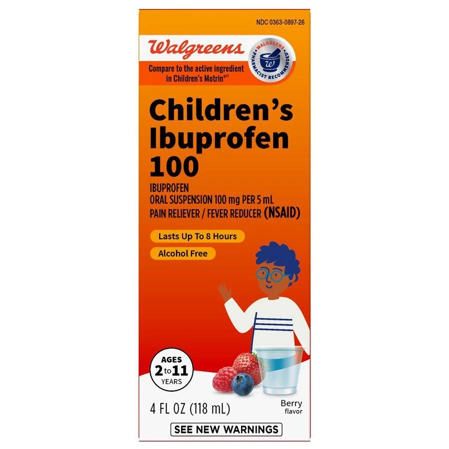 商品Walgreens|Children's Ibuprofen Oral Suspension Berry,价格¥60,第1张图片