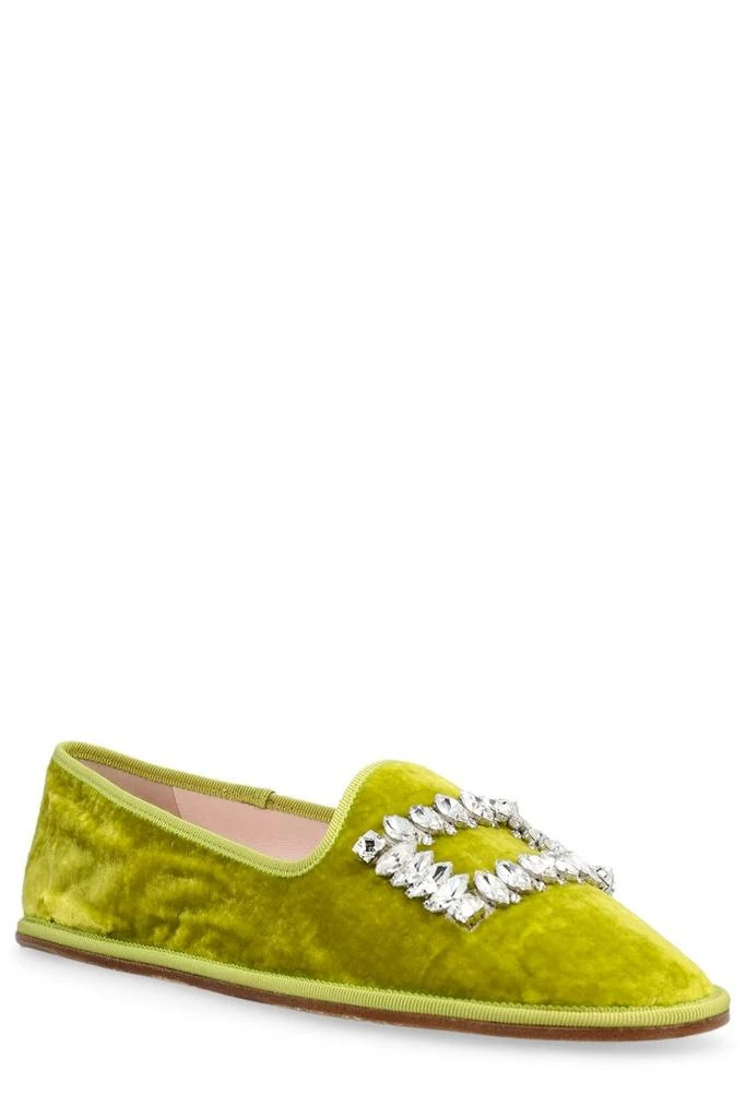 商品Roger Vivier|Roger Vivier Viv' Slippers Embroidered Buckle Loafers,价格¥6144,第2张图片详细描述