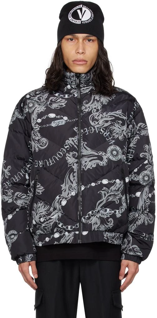 商品Versace|Black Reversible Down Jacket,价格¥2919,第1张图片