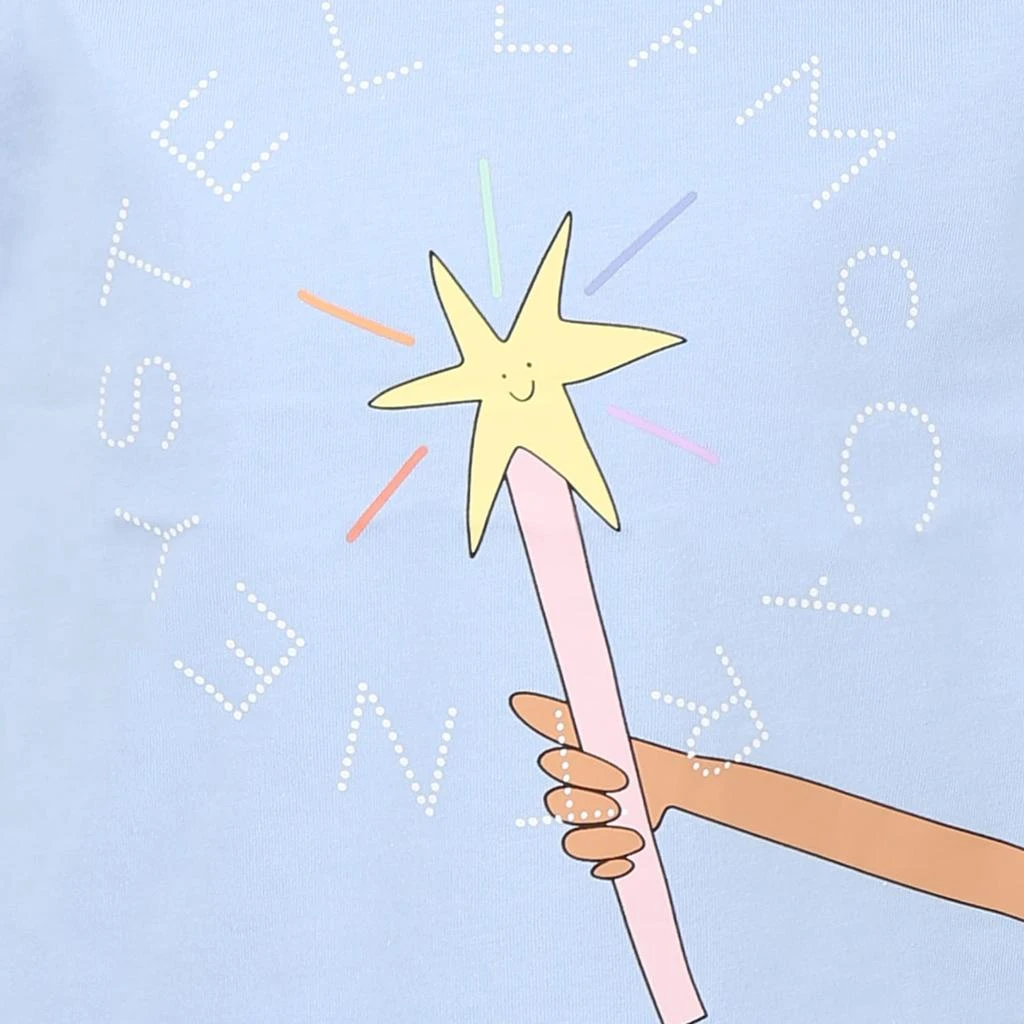 商品Stella McCartney|Light Blue T-shirt For Girl With Magic Wand,价格¥898,第3张图片详细描述