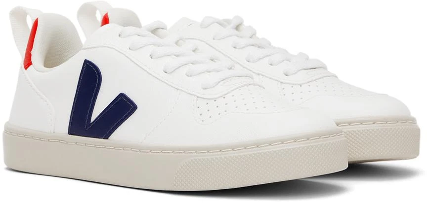 商品Veja|Kids White & Navy Esplar Sneakers,价格¥949,第4张图片详细描述