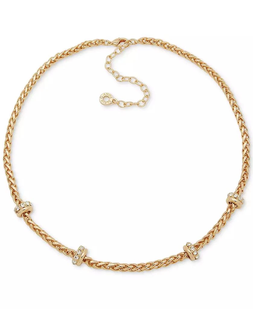 商品Anne Klein|Gold-Tone Crystal Rondelle Wheat Link Chain Necklace, 16" + 3" extender,价格¥215,第1张图片