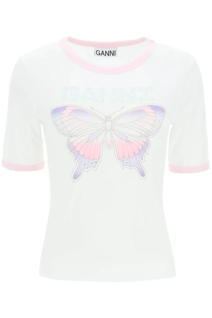 商品Ganni|Ganni Butterfly T Shirt,价格¥456,第1张图片