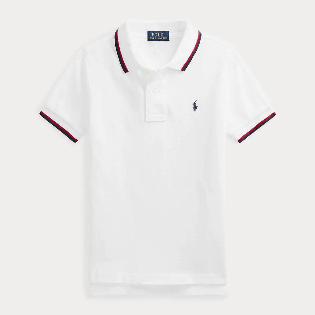 商品Ralph Lauren|Ralph Lauren Boys' Short Sleeve Polo Shirt - White,价格¥349,第1张图片