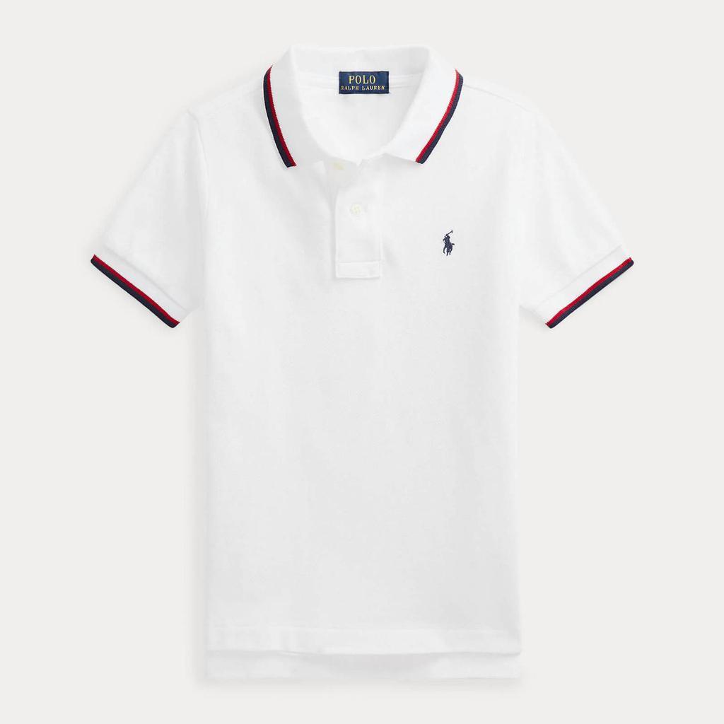 商品Ralph Lauren|Ralph Lauren Boys' Short Sleeve Polo Shirt - White,价格¥315,第1张图片