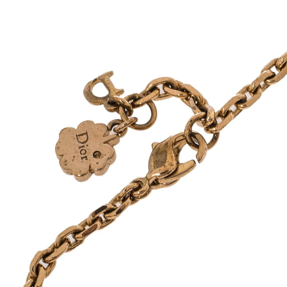商品[二手商品] Dior|Dior Gold Tone Crystal Bejeweled Pendant Necklace,价格¥3008,第4张图片详细描述