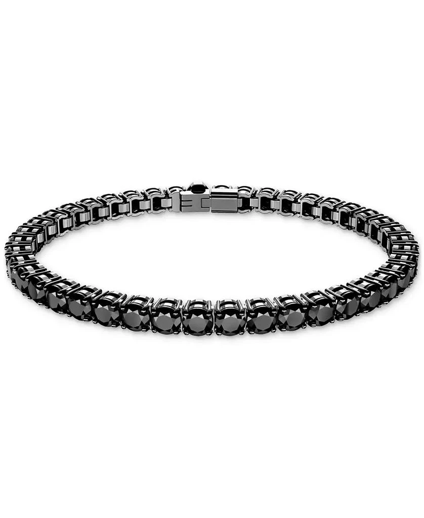 商品Swarovski|Medium Ruthenium-Plated Jet Crystal Tennis Bracelet,价格¥1712,第1张图片