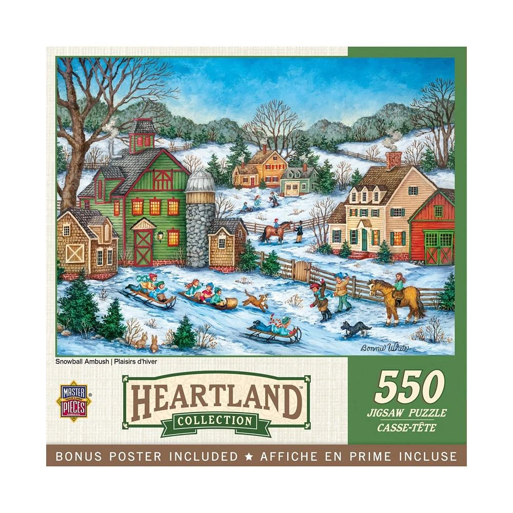 商品MasterPieces Puzzles|MasterPieces 550 Piece Jigsaw Puzzle - Snowball Ambush,价格¥149,第2张图片详细描述