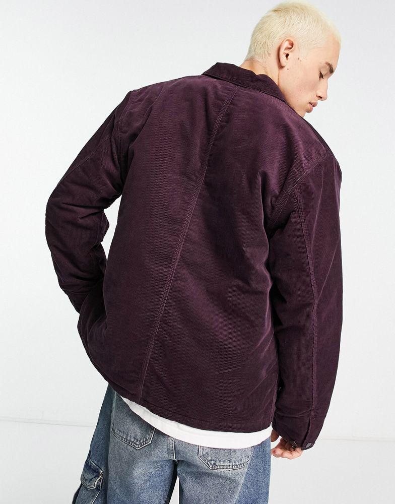 Carhartt WIP michigan cord jacket in purple商品第2张图片规格展示