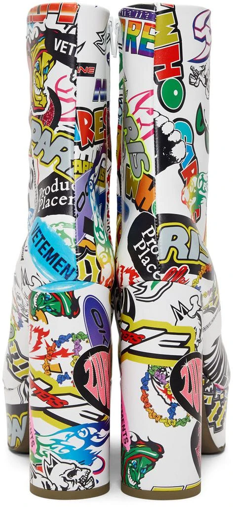 商品Vetements|White Sticker Platform Boots,价格¥3587,第4张图片详细描述