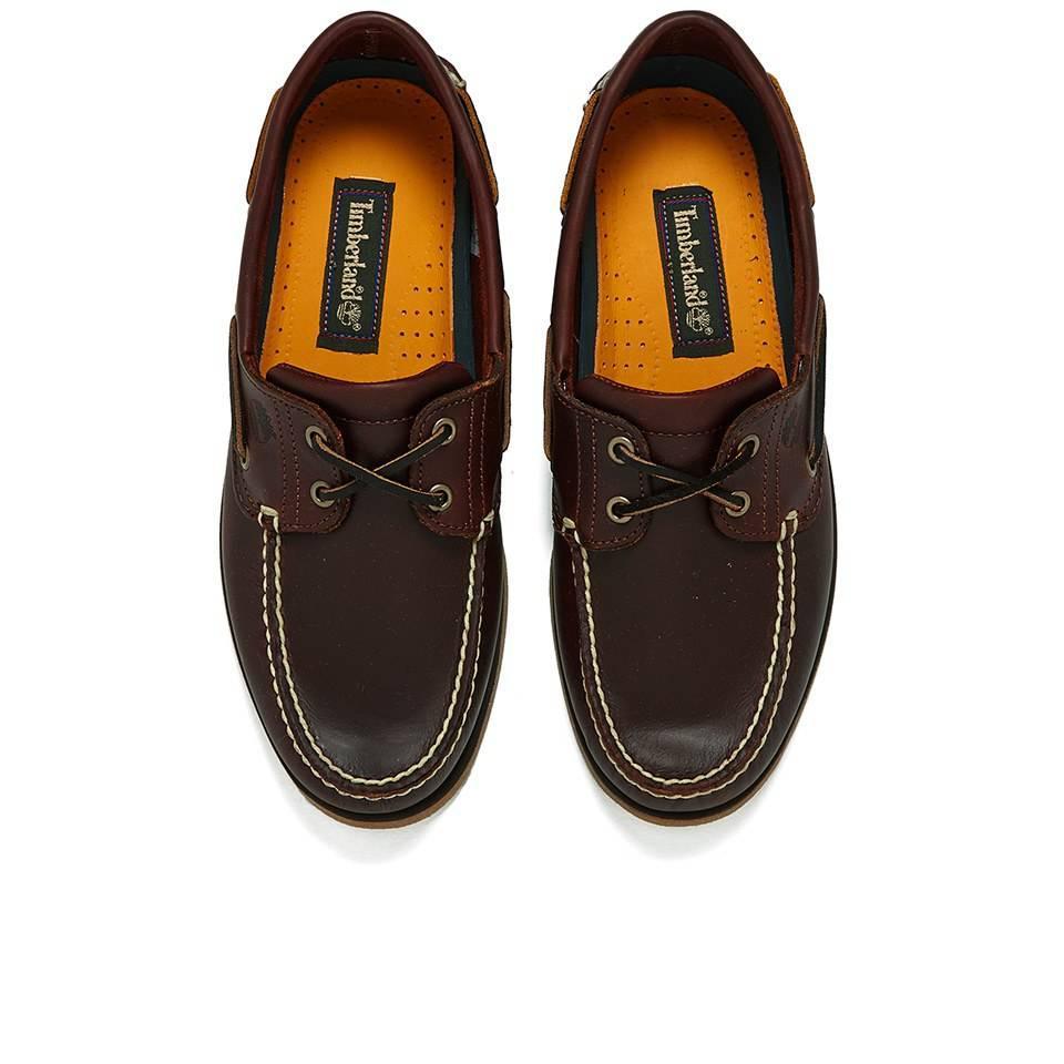商品Timberland|Timberland Men's Classic 2-Eye Boat Shoes - Rootbeer Smooth,价格¥948,第4张图片详细描述