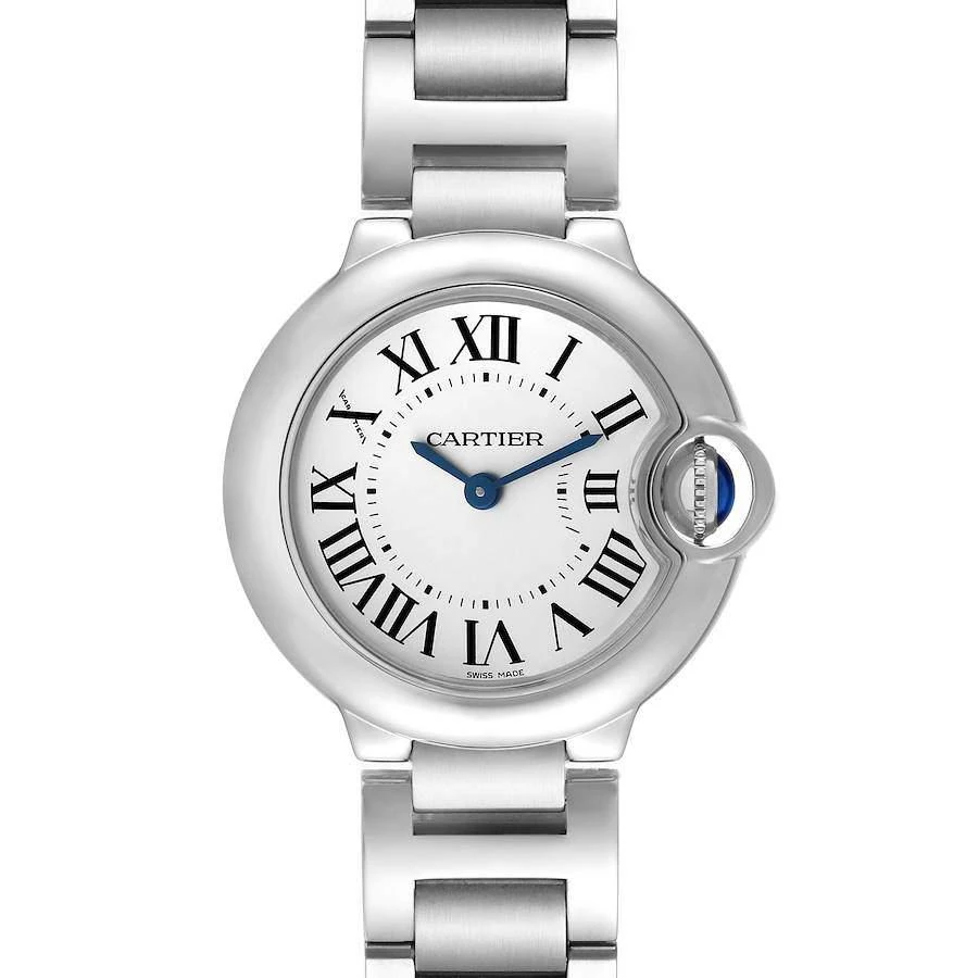 Cartier Silver Stainless Steel Ballon Bleu W69010Z4 Women's Wristwatch 28 mm 商品