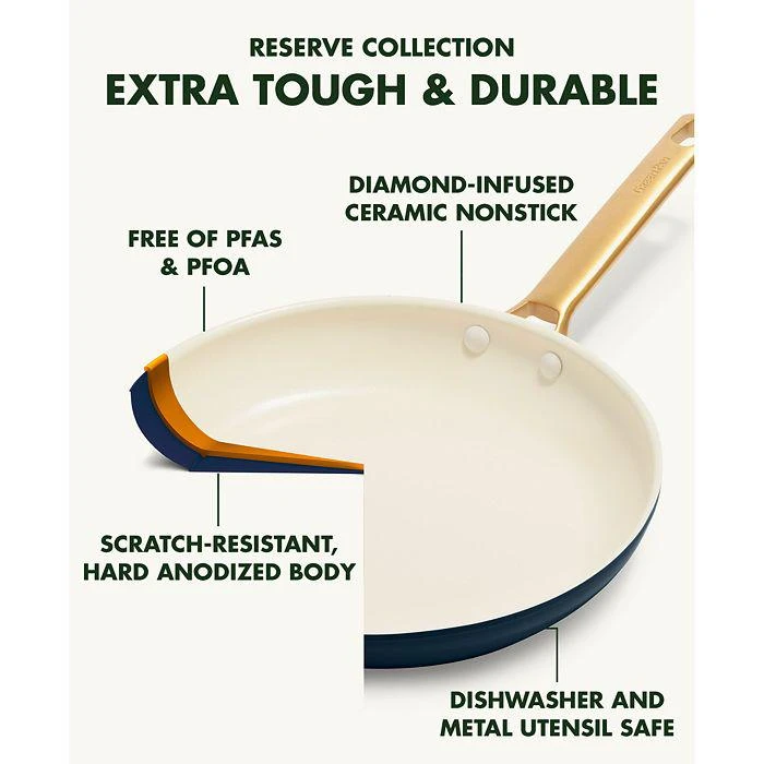 商品Greenpan|3 Piece Reserve Frypan Set,价格¥1122,第5张图片详细描述