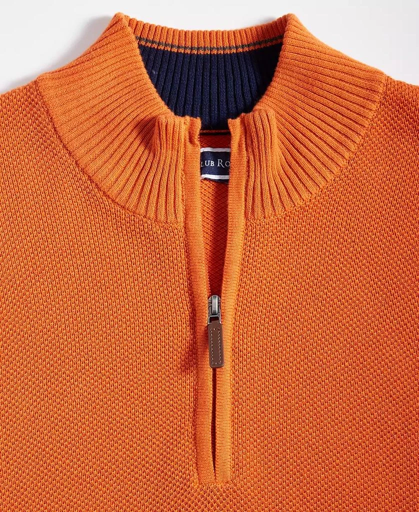 商品Club Room|Men's Quarter-Zip Textured Cotton Sweater, Created for Macy's,价格¥122,第3张图片详细描述