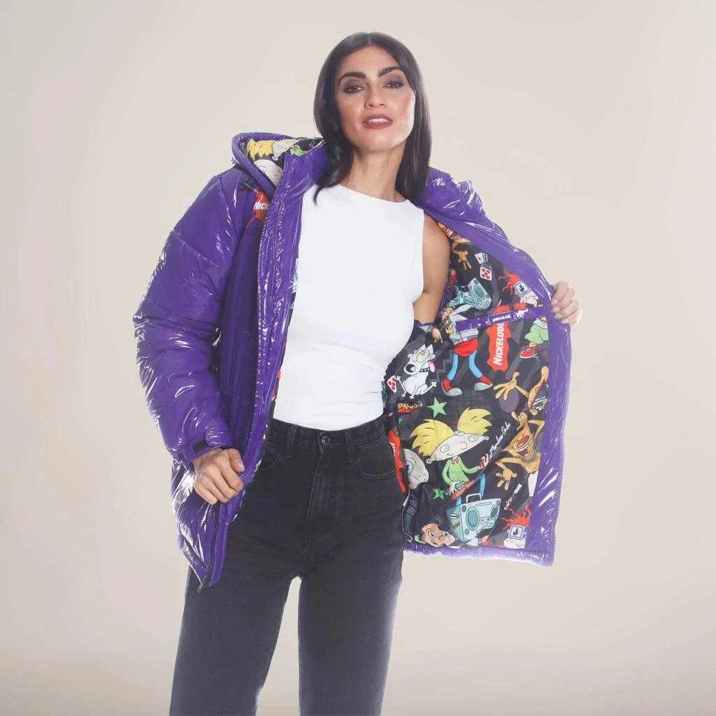 Women's Nickelodeon Shiny Collab Puffer Oversized Jacket 商品