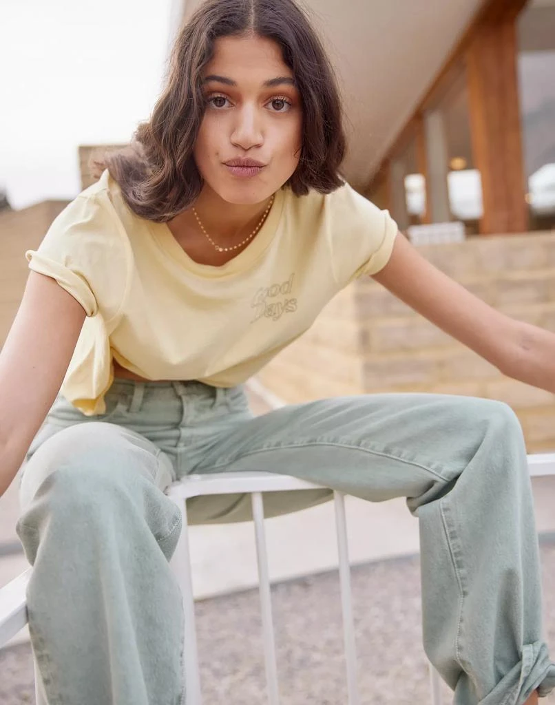 商品Madewell|Good Days Softfade Cotton Lakeshore Crop Tee,价格¥213,第5张图片详细描述