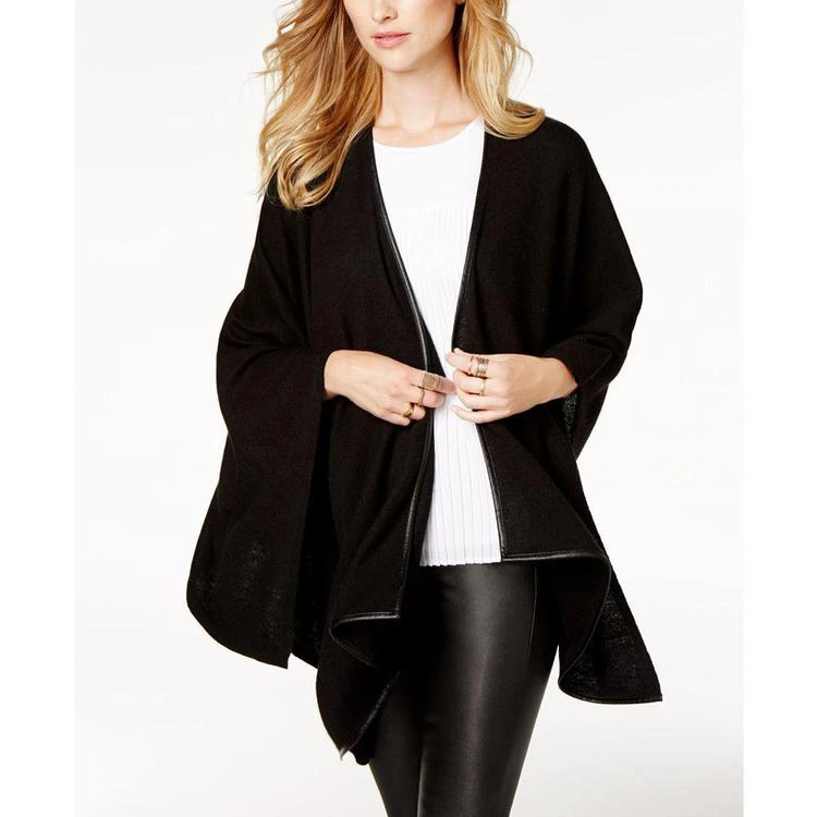 商品Charter Club|Cashmere Faux-Leather-Trim Wrap, Created for Macy's,价格¥569,第1张图片