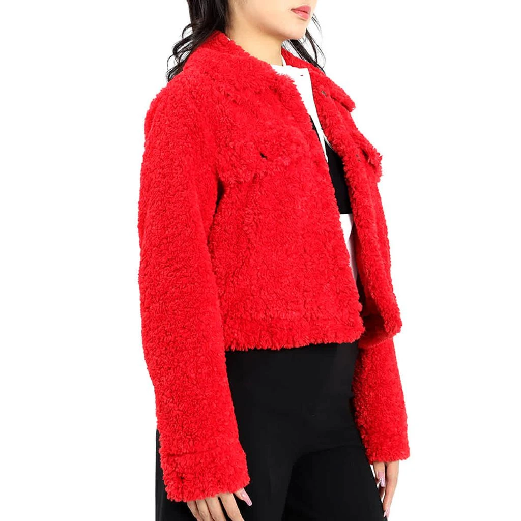 商品Michael Kors|Michael Kors Ladies Faux Sherpa Trucker Jacket In Red, Size Small,价格¥2198,第2张图片详细描述