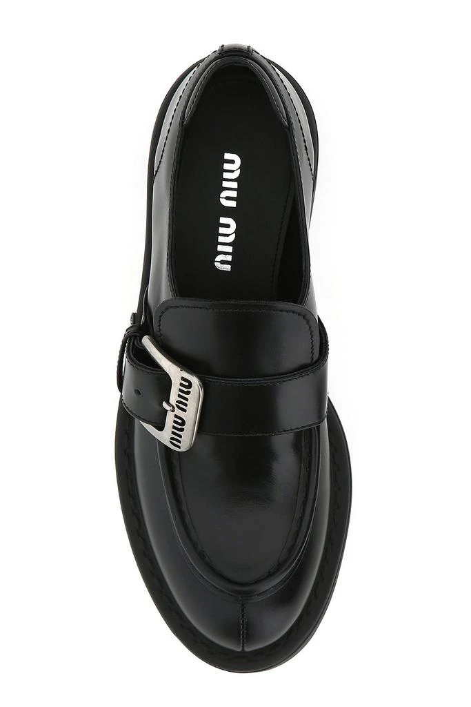 商品Miu Miu|Black leather loafers,价格¥6881,第3张图片详细描述