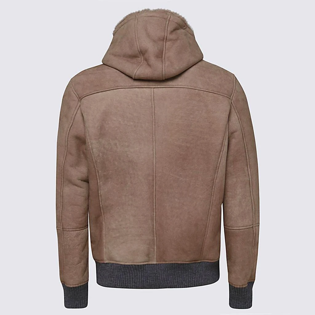商品BARBA|BARBA BROWN LEATHER JACKET,价格¥7545,第2张图片详细描述