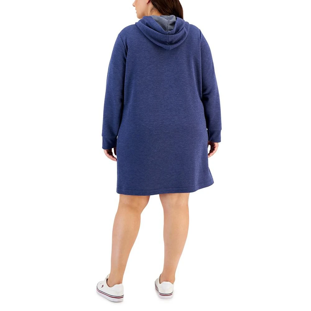 商品Tommy Hilfiger|Plus Size Ottoman Hoodie Dress,价格¥332,第2张图片详细描述