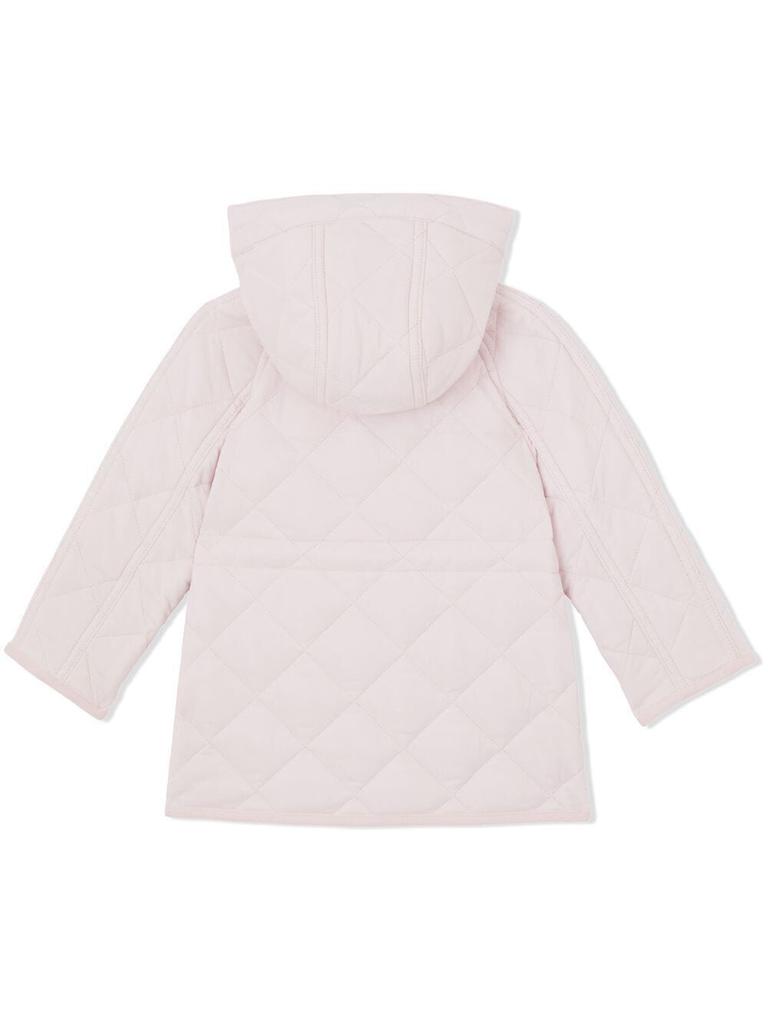 Diamond quilted nylon hooded jacket商品第3张图片规格展示