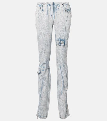 Acne Studios Printed low-rise slim jeans 1