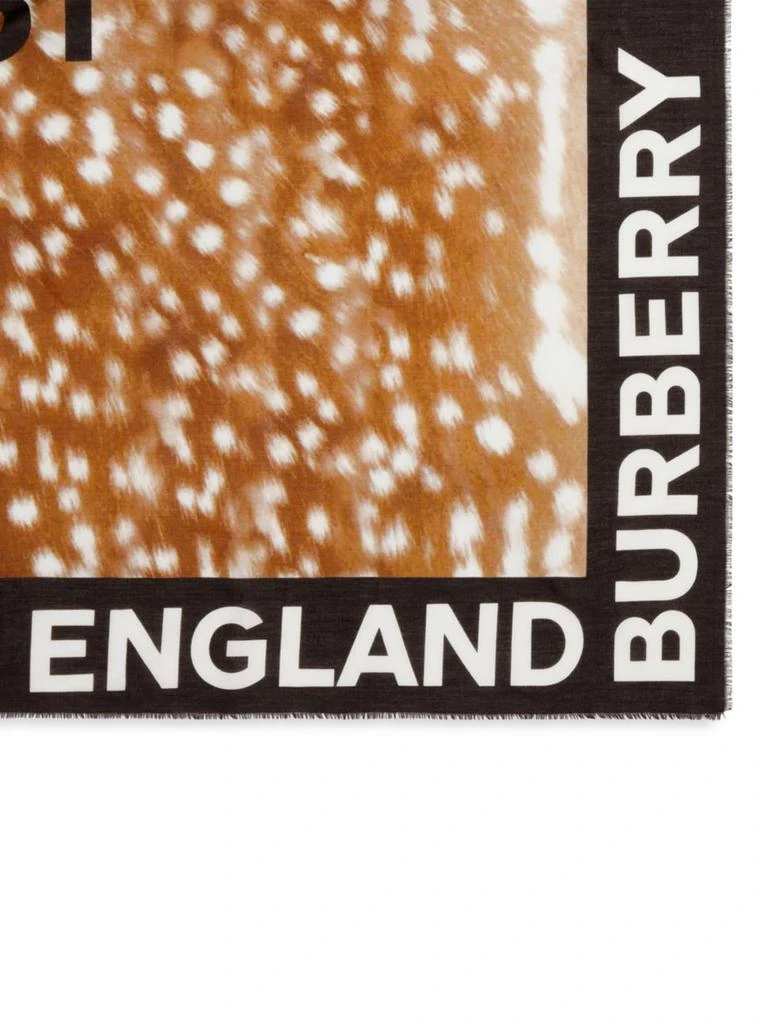 商品Burberry|Doe Print Silk-Blend Square Scarf,价格¥1820,第3张图片详细描述