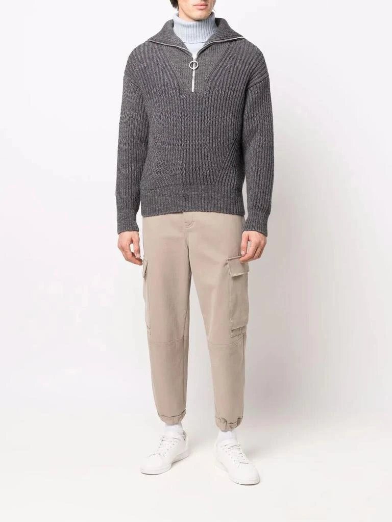 商品AMI|Zipped collar ribbed jumper,价格¥2262,第2张图片详细描述